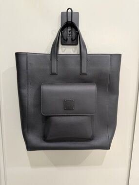 MCM Klassik Black Leather Tote